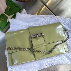 Sage green shoulder bag